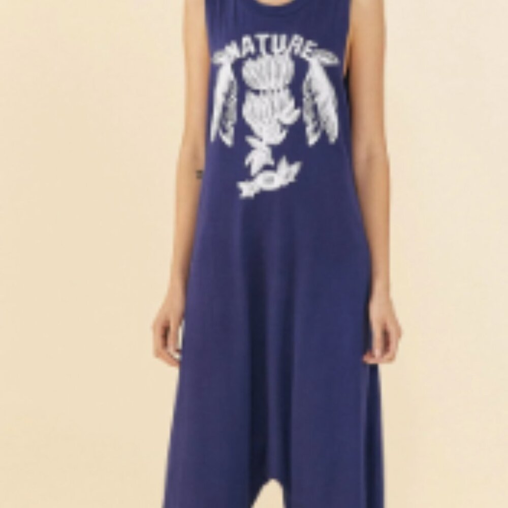 Women’s Navy Blue Nature-Themed One Piece